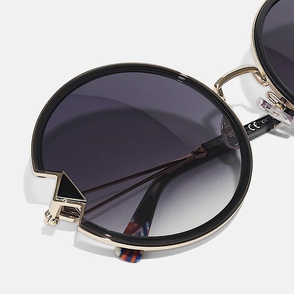 NEW Missoni Sunglasses SOLD OUT Gold Black/Dark Grey Gradient Lenses MIS0074/S - Picture 3 of 6